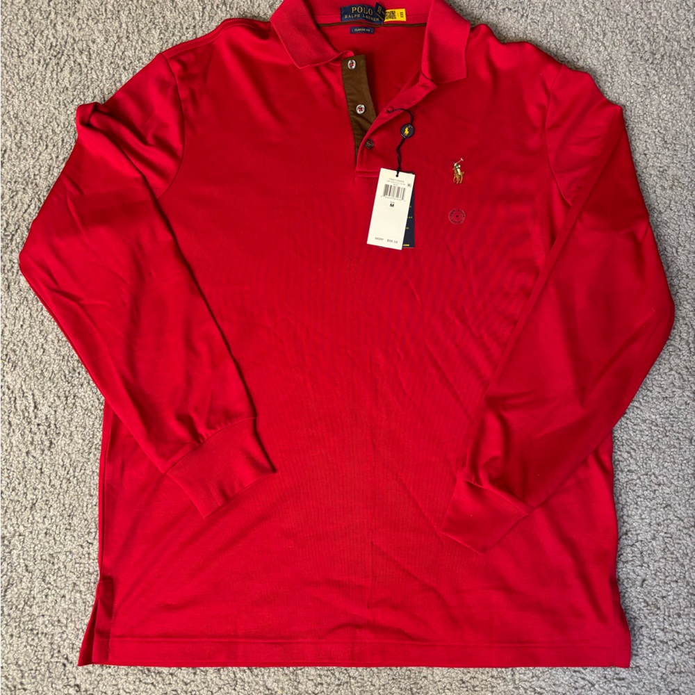 Polo by Ralph Lauren Red Long Sleeve Shirt